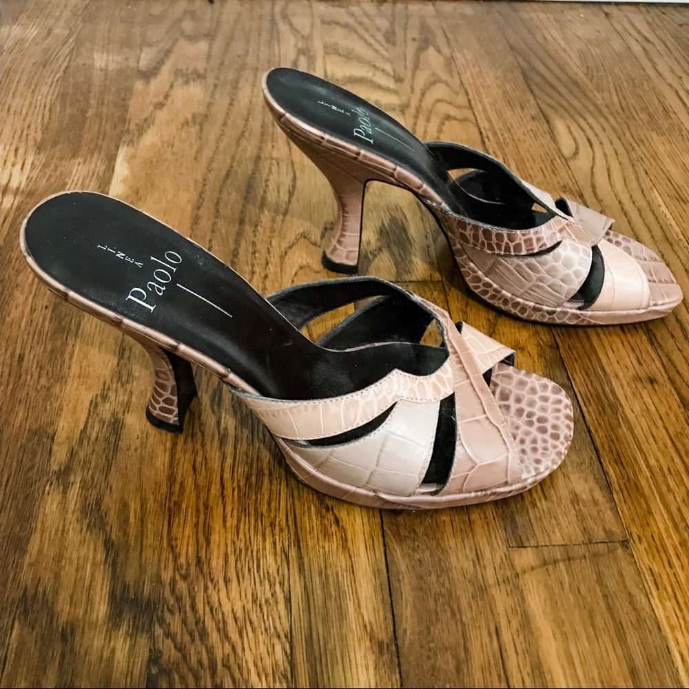 LINEA PAOLO | Snakeskin Platform 90's Heels